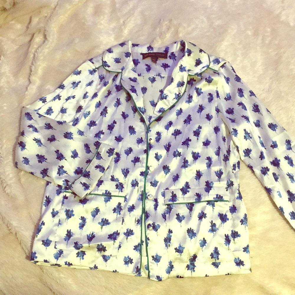 Kate Moss for Topshop Floral Pajama Blouse